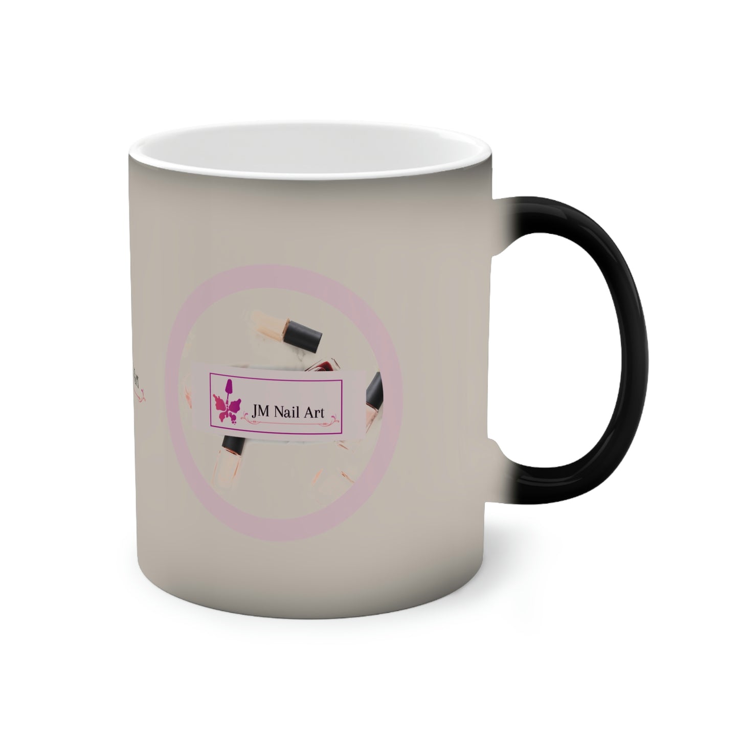 JM Nail Art Business logo Color-Changing Mug, 11oz