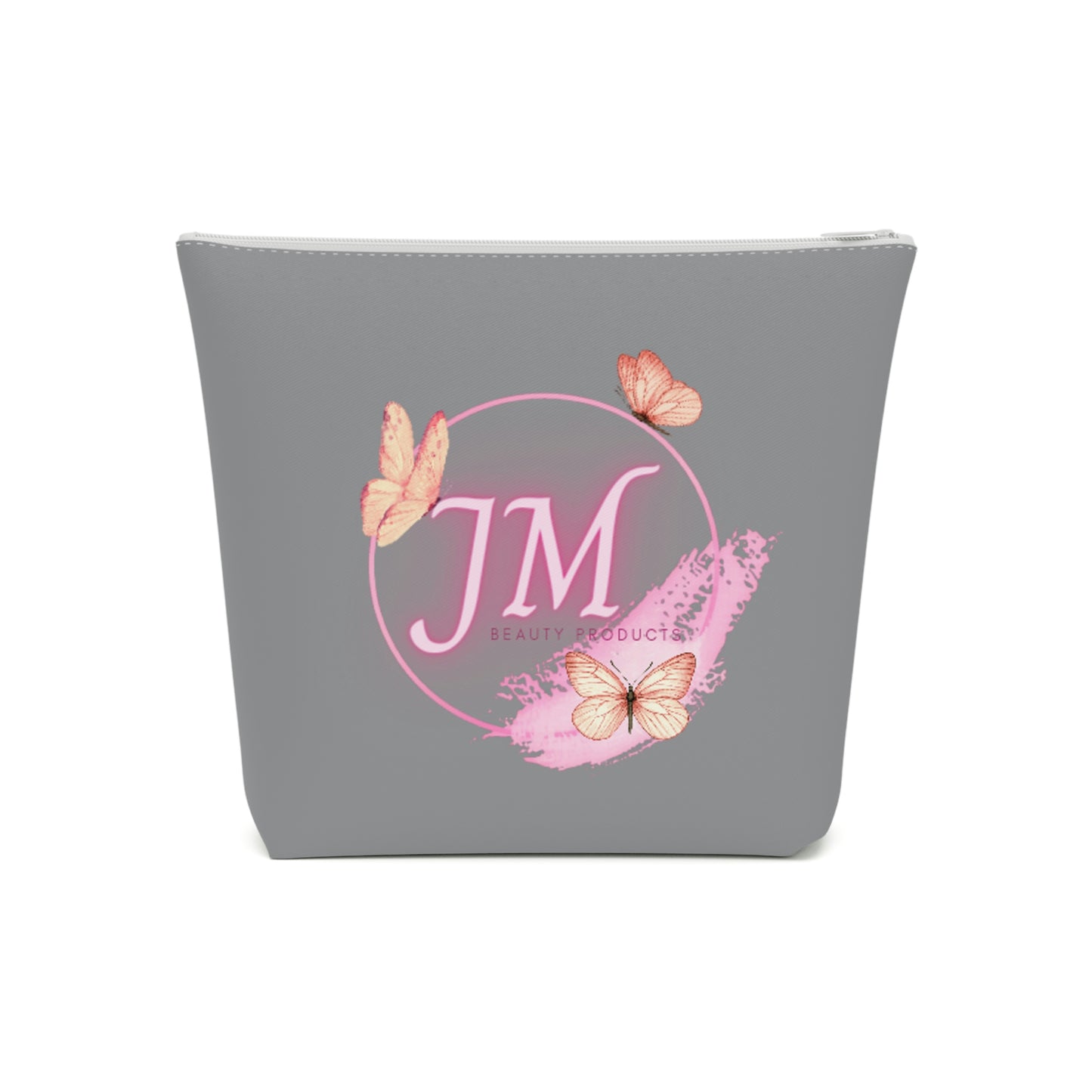 Jodi Metcalf's Butterfly Cotton Cosmetic Bag in Grey / Gray
