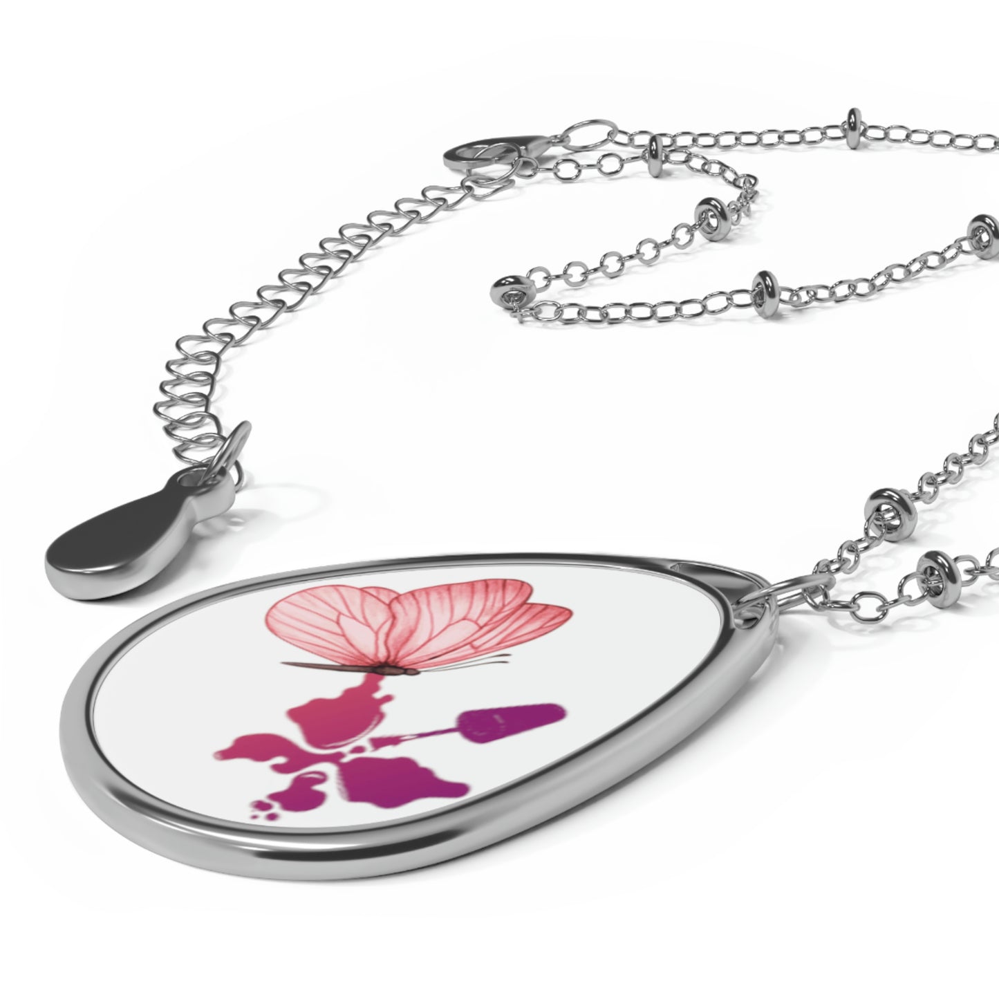 Jodi Metcalf's Butterflies Oval Necklace