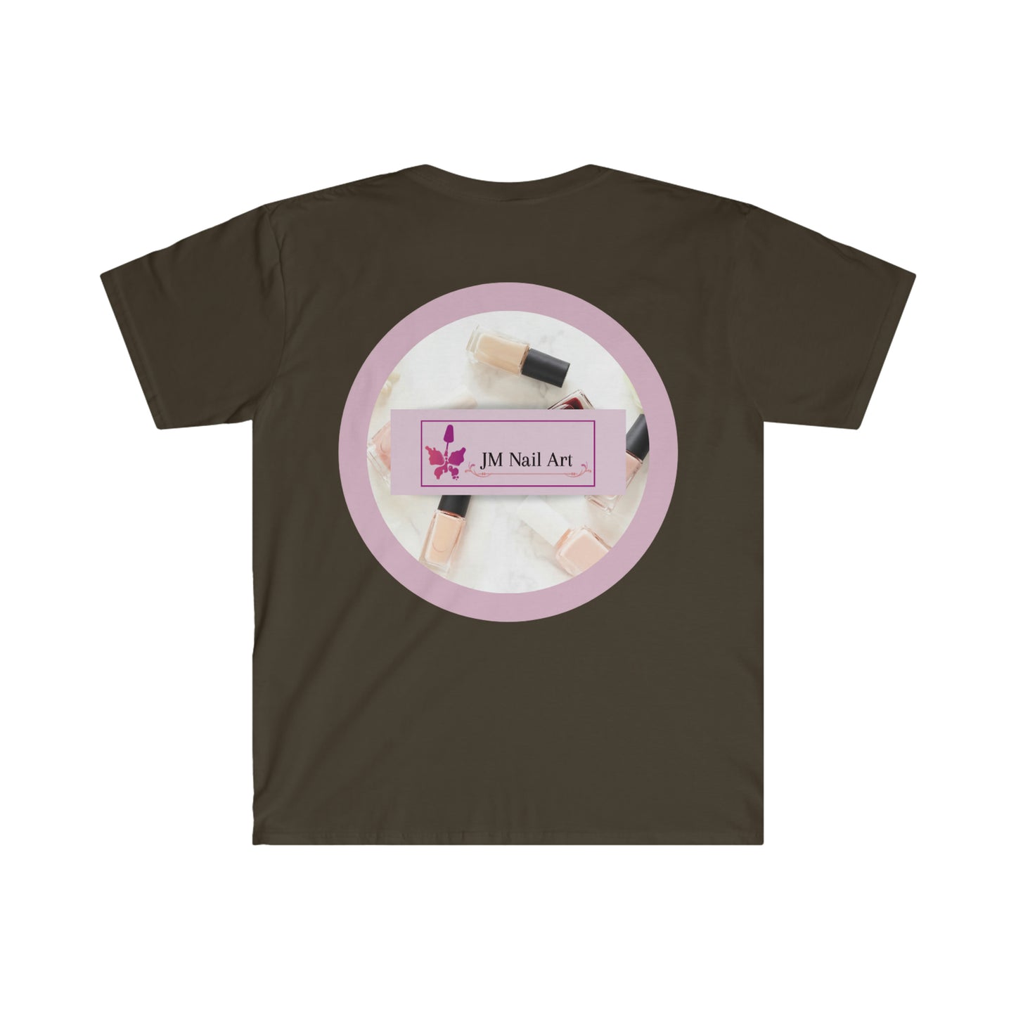 JM Nail Art Business Logo Unisex Softstyle T-Shirt