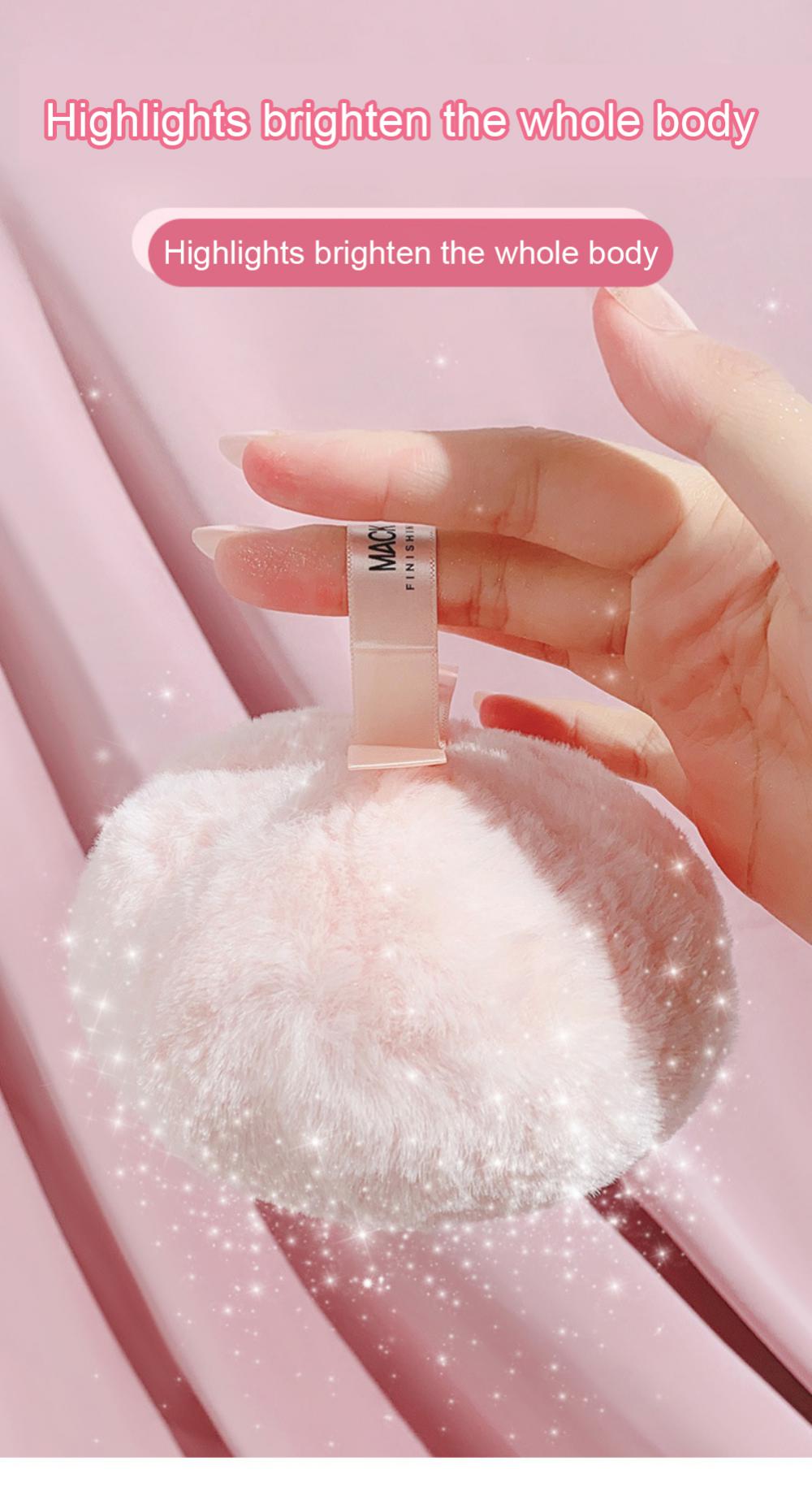 Peach Soft Fluffy Powder Puff