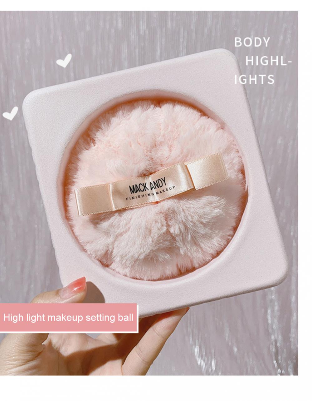 Peach Soft Fluffy Powder Puff