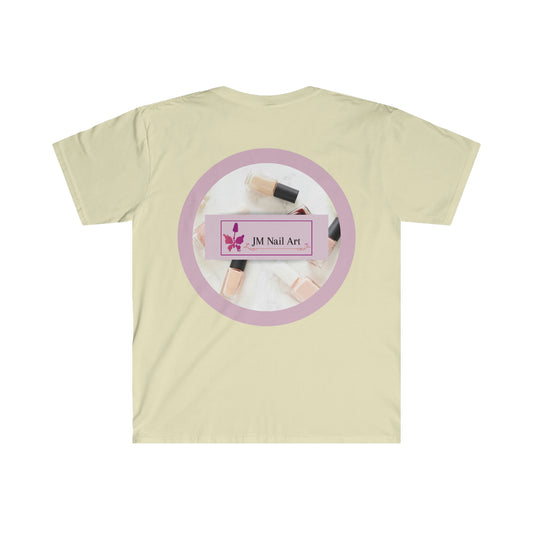 JM Nail Art Business Logo Unisex Softstyle T-Shirt