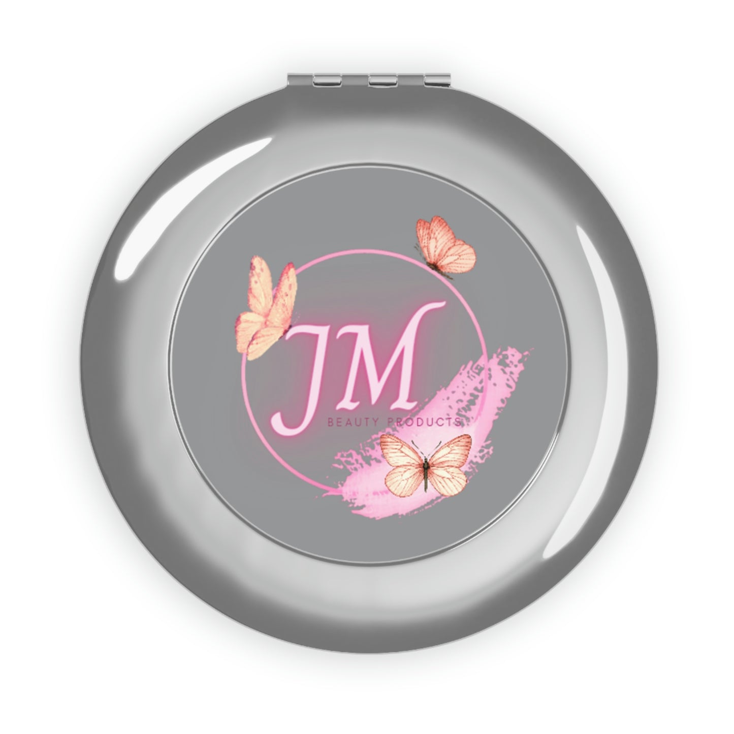 Jodi Metcalf's Butterfly Compact Travel Mirror in Grey / Gray