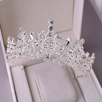 Baroque Vintage Black or White Rhinestone Tiara
