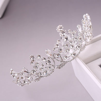 Baroque Vintage Black or White Rhinestone Tiara