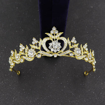 Heart and Floral Tiara