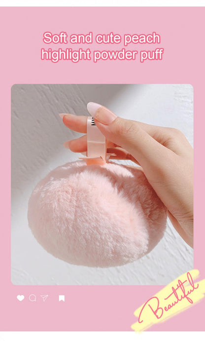 Peach Soft Fluffy Powder Puff
